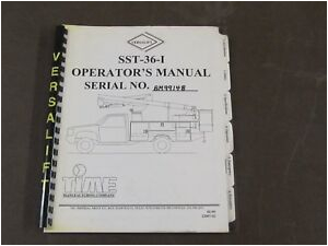 Versalift Wiring Diagram Versalift Sst 36 I Operator S Manual 22007 02 Ebay Versalift Wiring Diagram Versalift Sst 36 I Operator S Manual 22007 02 Ebay