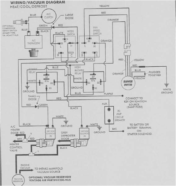 Vintage Air Trinary Switch Wiring Diagram Vintage Air Wiring Diagram Vacuum Wiring Diagram Long