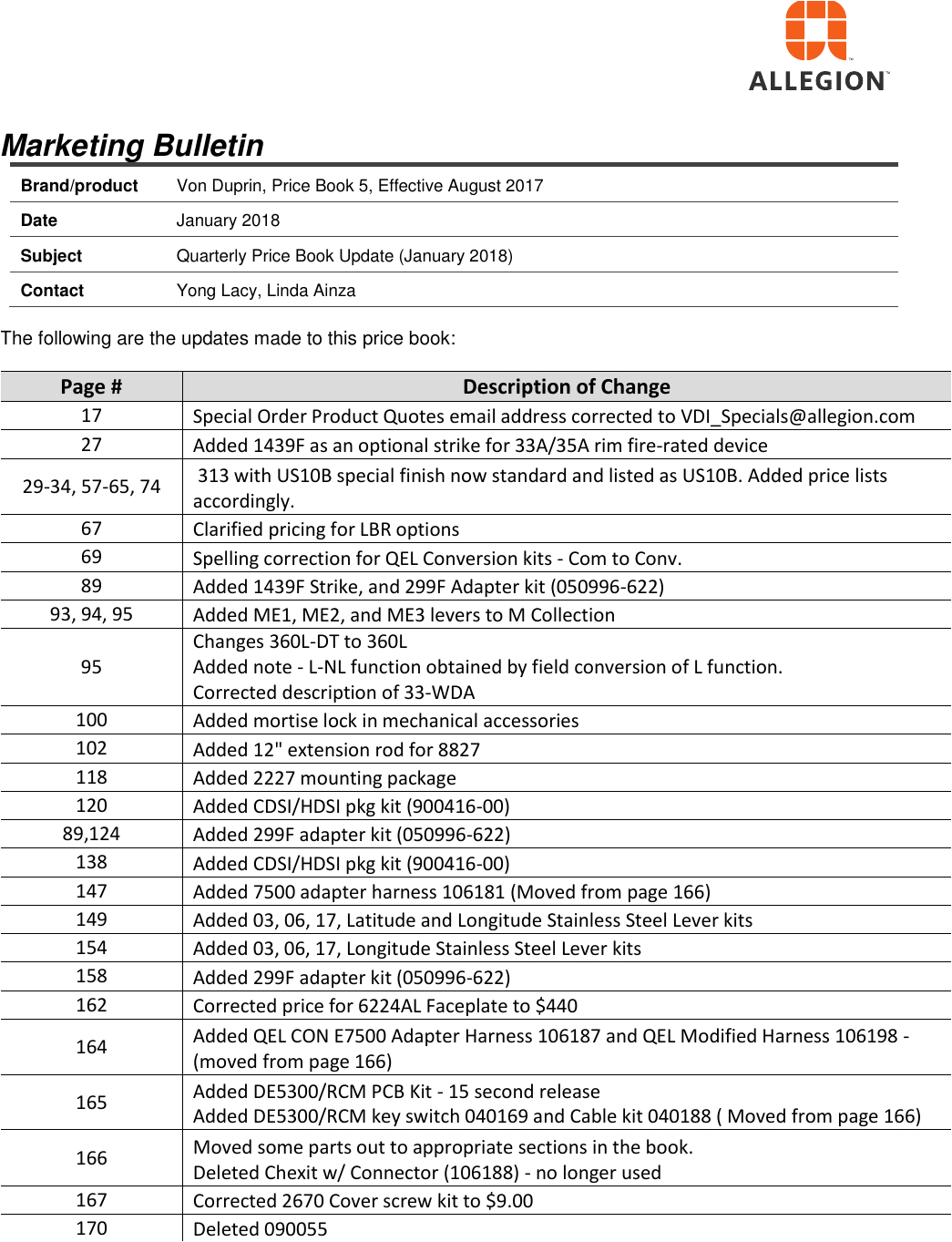 Von Duprin Chexit Wiring Diagram Von Duprin 2018 Price Book Q1