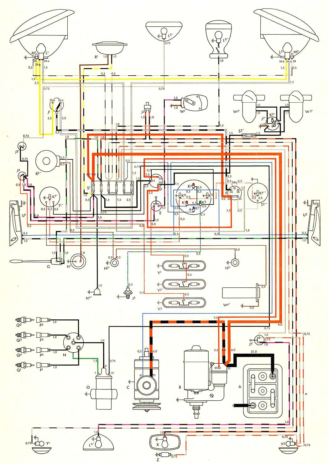 Vw T4 Ignition Switch Wiring Diagram thesamba Com Type 2 Wiring Diagrams
