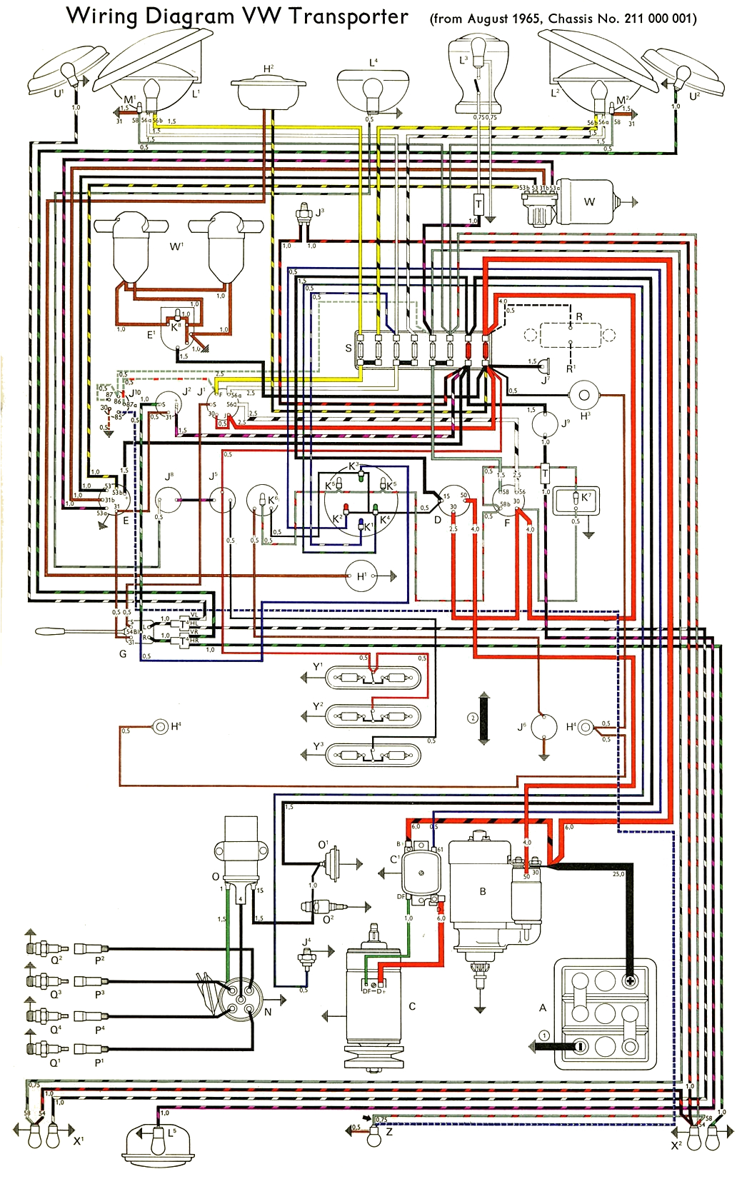 Vw T4 Ignition Switch Wiring Diagram thesamba Com Type 2 Wiring Diagrams