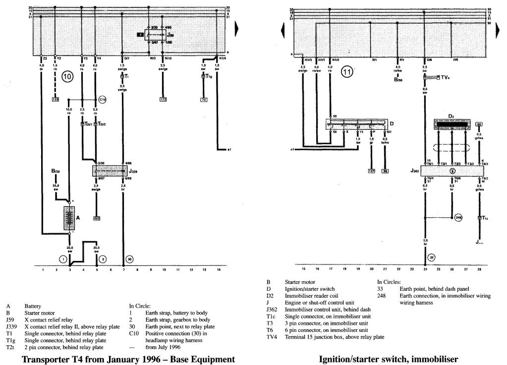 Vw T4 Ignition Switch Wiring Diagram Vw T4 Camper Wiring Diagram Wiring Diagram
