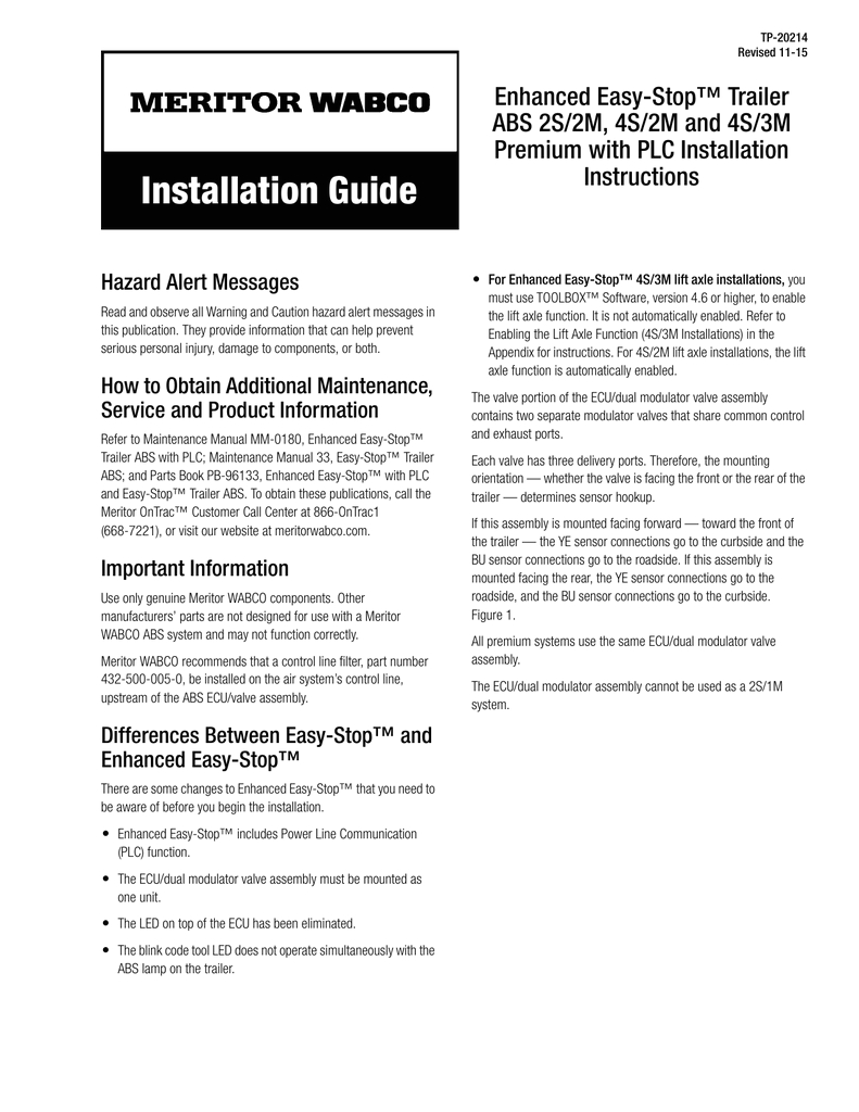 Wabco Abs Wiring Diagram Tp 20214 Meritor Wabco Manualzz Com Wabco Abs Wiring Diagram Tp 20214 Meritor Wabco Manualzz Com