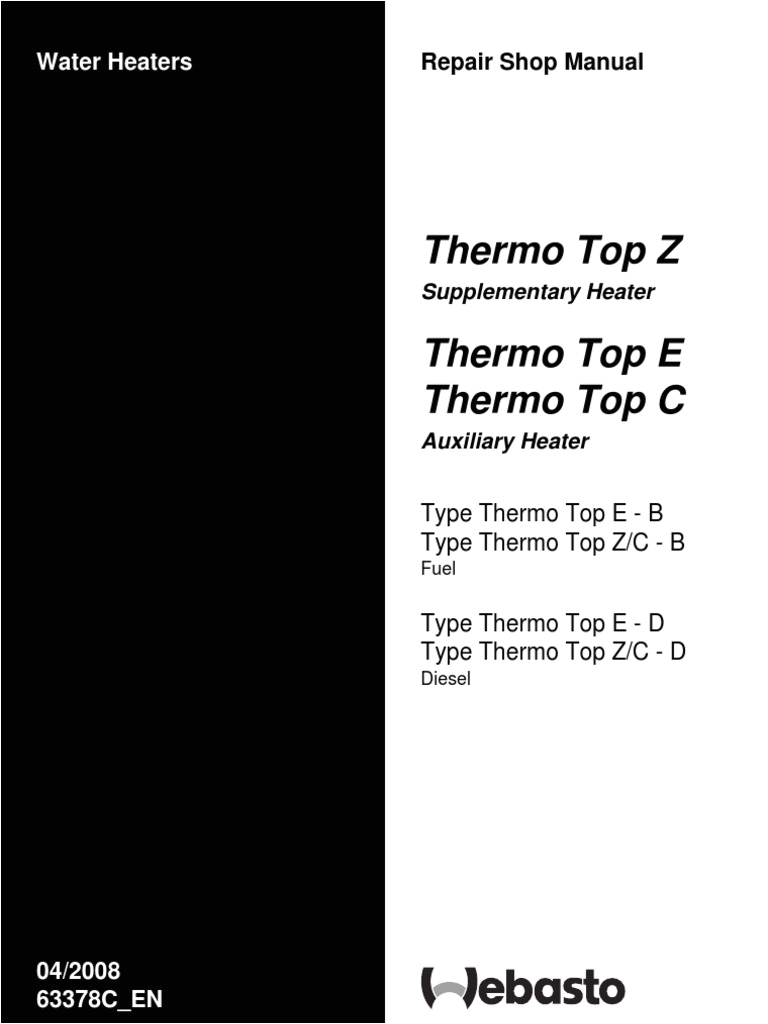 Webasto thermo top C Wiring Diagram Webasto Manual thermo top Z C E Workshop Manual Hvac Combustion Webasto thermo top C Wiring Diagram Webasto Manual thermo top Z C E Workshop Manual Hvac Combustion