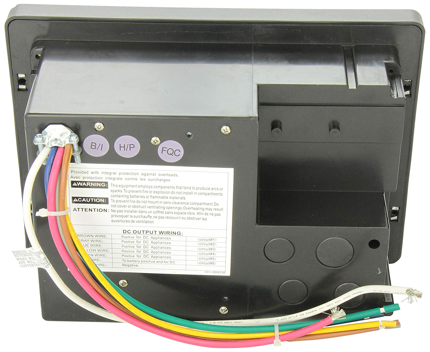 Wfco 8735 Wiring Diagram Amazon Com Wfco Wf 8735 P Black 30 Amp Power Center Automotive