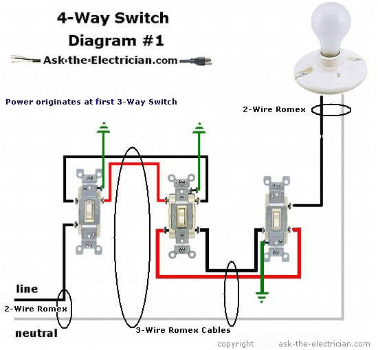 Wiring Diagram for 4 Way Light Switch Eagle 4 Way Switch Wiring Schema Diagram Database
