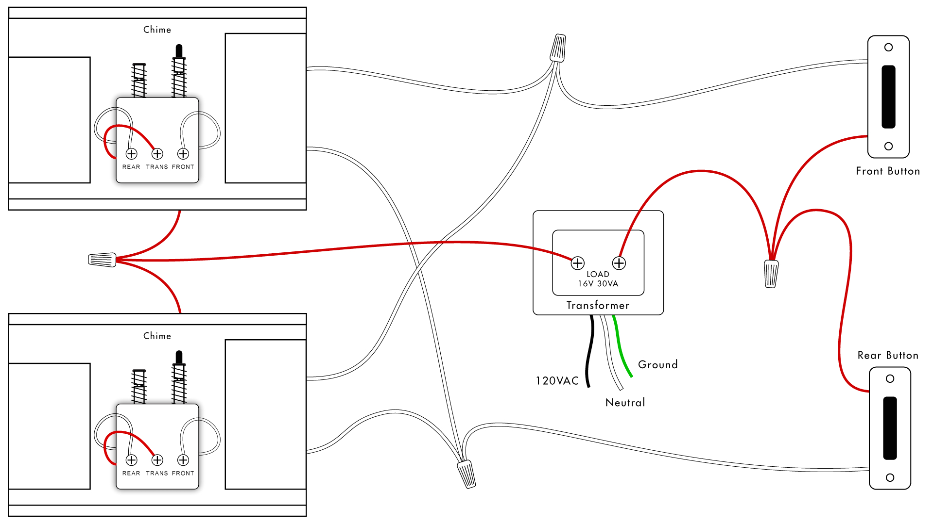 Wiring Diagram for Doorbell Doorbell Transformer Wiring Wiring Diagram Show