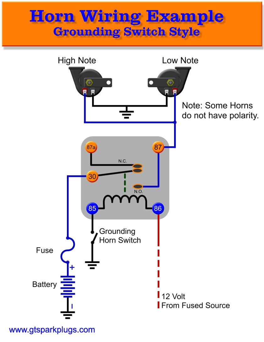 Wiring Diagram for Horn Relay Horn Wiring without Automotive Relay Basically An Additional Relay Wiring Diagram for Horn Relay Horn Wiring without Automotive Relay Basically An Additional Relay