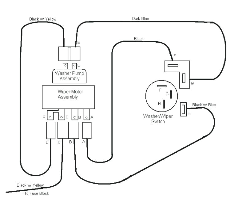 Wiring Diagram for Windshield Wiper Motor 1990 ford Wiper Motor Wiring Diagram Wiring Diagram Sheet