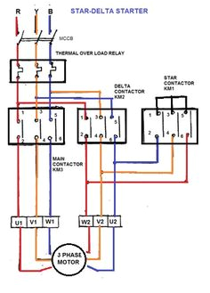 Wye Delta Starter Wiring Diagram 16 Best Delta Connection Images In 2018 Delta Connection Electric