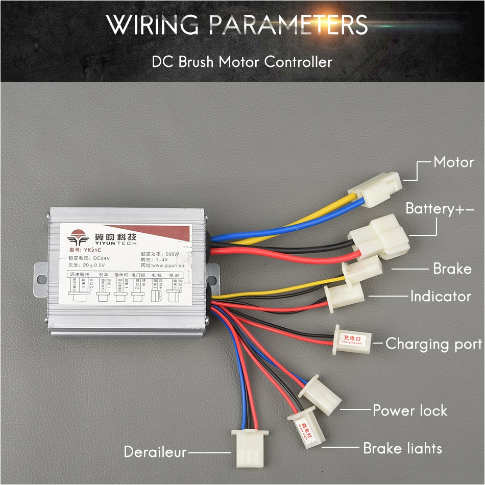 Yiyun Controller Wiring Diagram Yiyun Yk31c Brush Motor 350w Ebike Controller E Scooter Accessories Yiyun Controller Wiring Diagram Yiyun Yk31c Brush Motor 350w Ebike Controller E Scooter Accessories