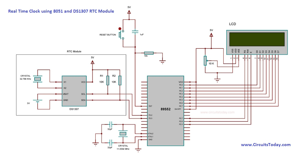 100v Speaker Wiring Diagram Circuit Diagram Of Digital Clock Using 8051 Microcontroller and Rtc 100v Speaker Wiring Diagram Circuit Diagram Of Digital Clock Using 8051 Microcontroller and Rtc