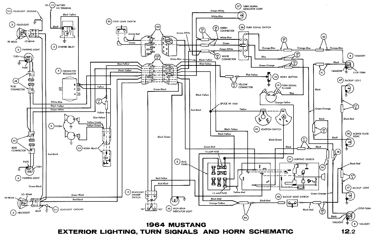 1966 Mustang Wiring Harness Diagram 1994 Mustang Turn Signal Wiring Diagram Wiring Database Diagram