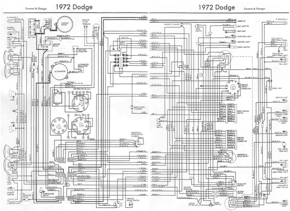 1972 Dodge Charger Wiring Diagram Stop Light Diagram 72 Charger Wiring Diagrams Mark