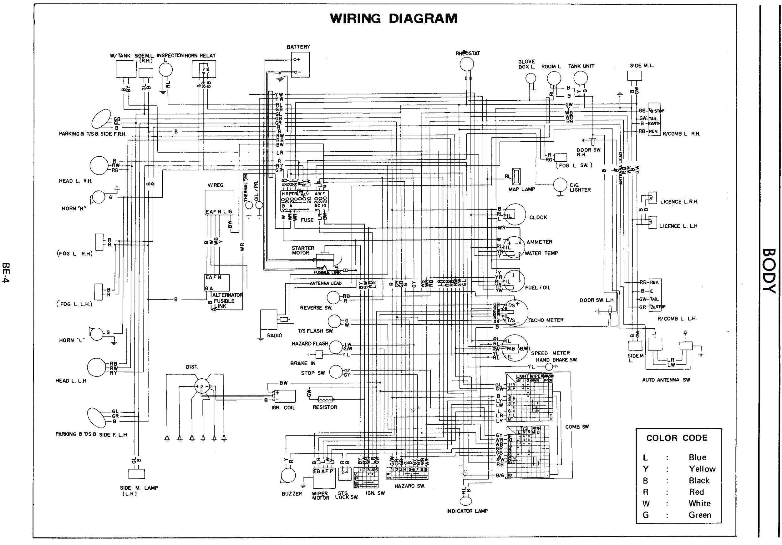 1974 Datsun 260z Wiring Diagram 260z Fuse Box Wiring Diagram