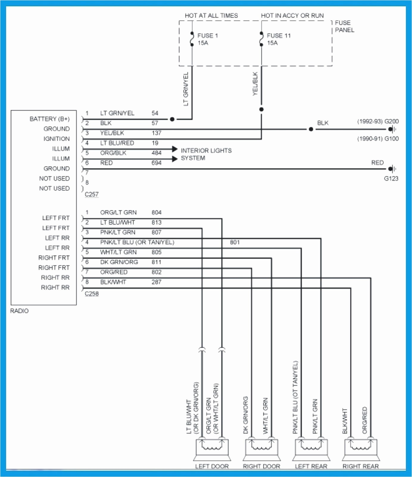 1998 Oldsmobile Intrigue Radio Wiring Diagram 2001 Alero Radio Wiring Diagram Wiring Diagram Rules