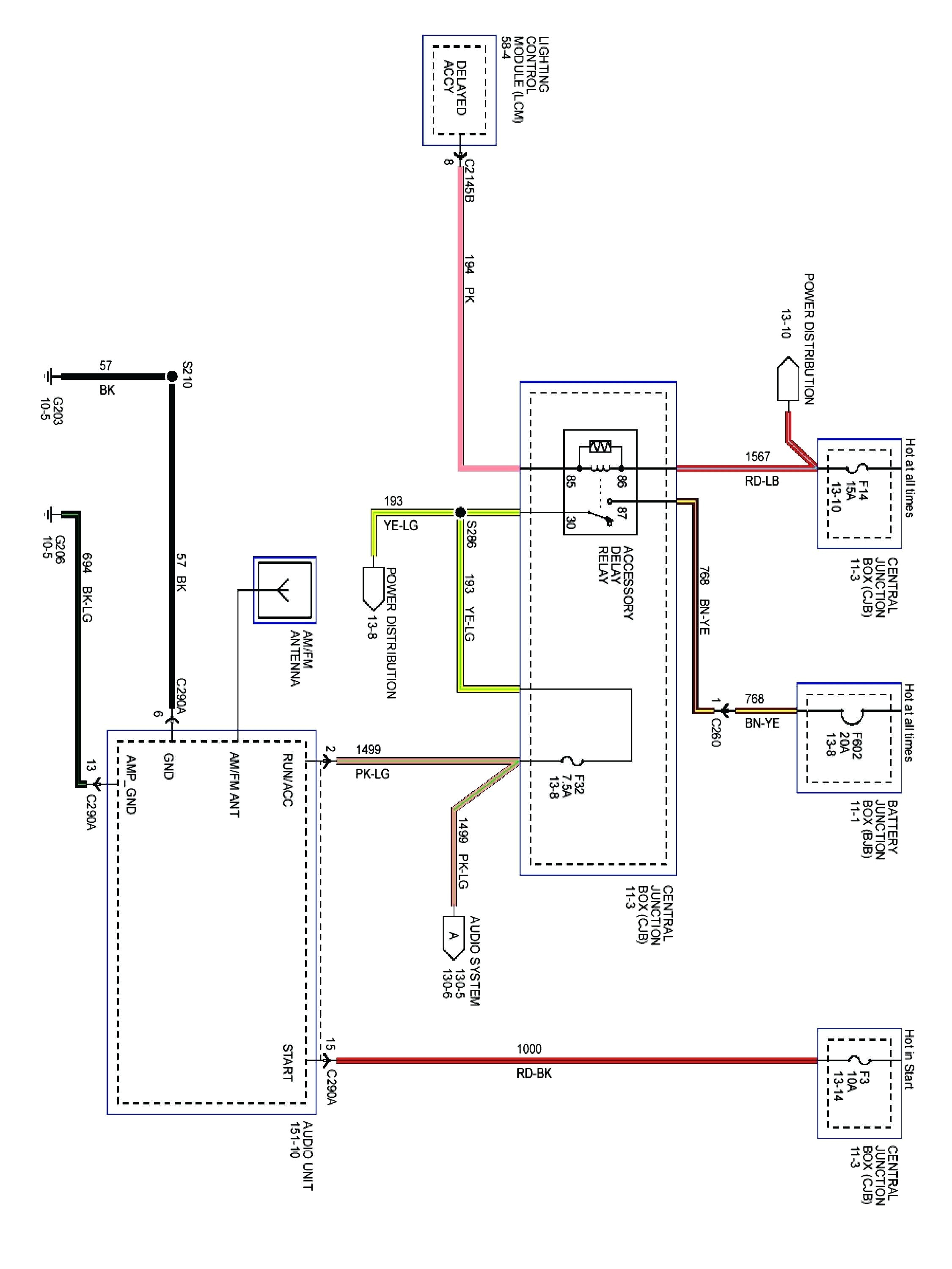 2003 Lincoln town Car Wiring Diagram Wiring Diagram for Horn On 1999 Lincoln town Car Free About Wiring