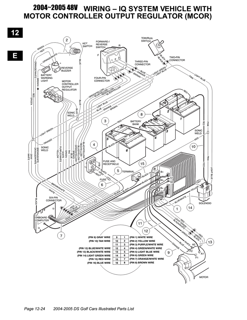 2007 Club Car Precedent Wiring Diagram Club Car 48 Volt to 12 Volt Reducer Wiring Diagram Wiring Diagram