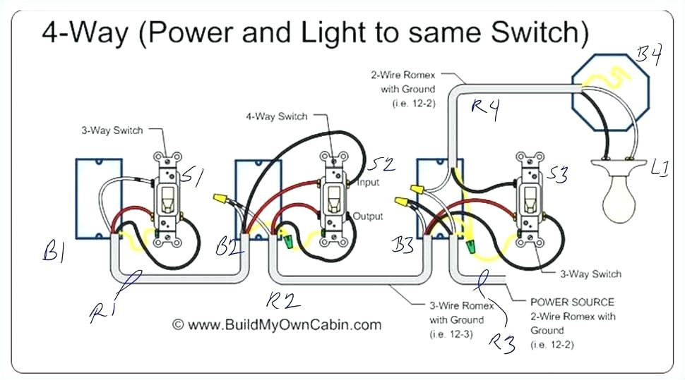 4 Way Switch Wiring Diagram with Dimmer 4 Way Switch Wiring A Light Wiring Diagram Center