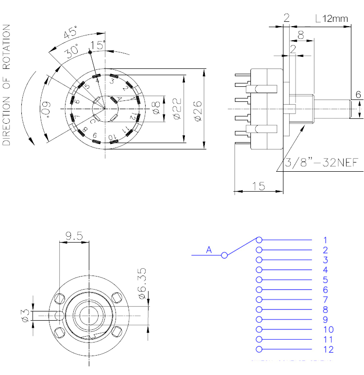 6 Position Rotary Switch Wiring Diagram Adjustable 1 Pole 1 12 Position Panel Pcb Wiring Rotary Switch Band 6 Position Rotary Switch Wiring Diagram Adjustable 1 Pole 1 12 Position Panel Pcb Wiring Rotary Switch Band