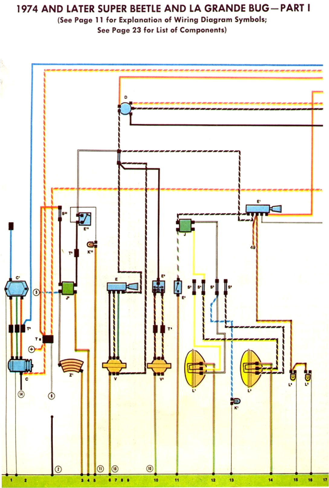 74 Vw Beetle Wiring Diagram Fuse Box Wiring Diagram for 1974 Super Beetle Wiring Diagram today