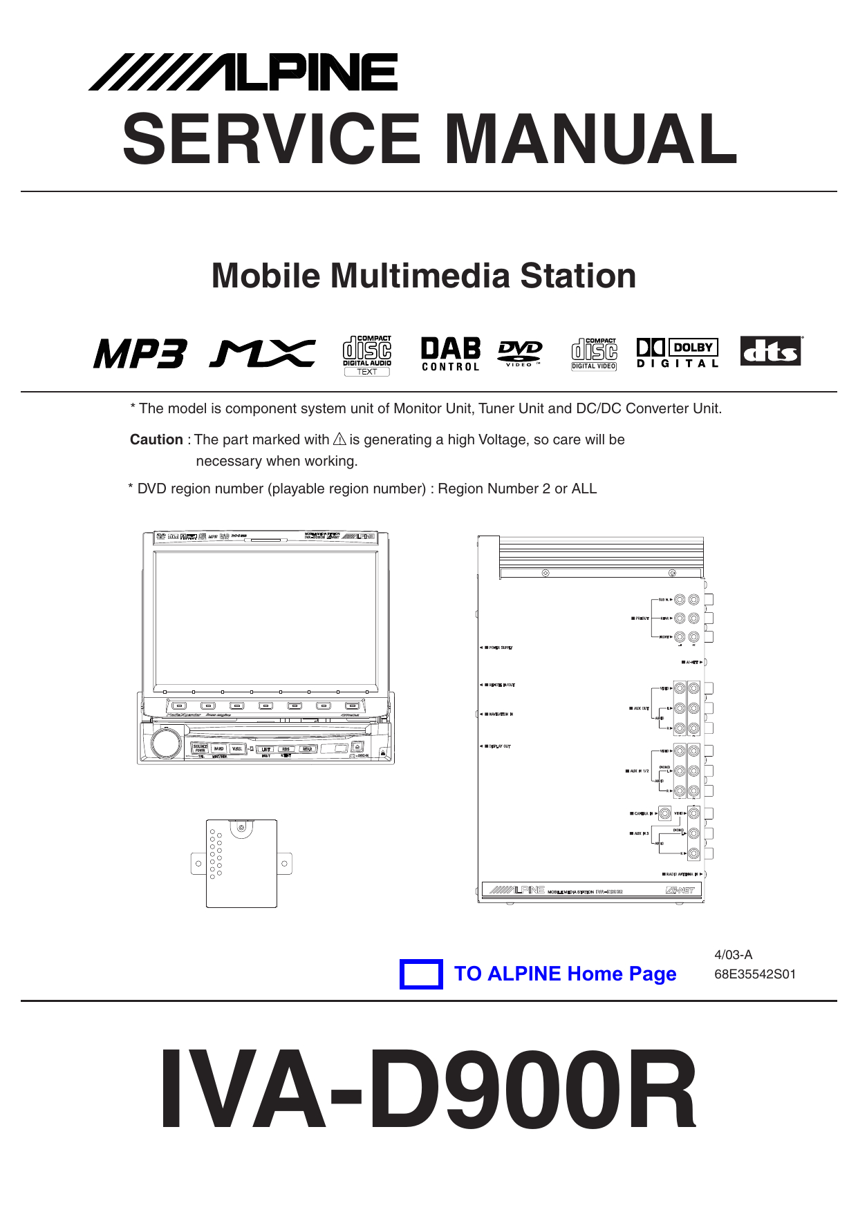 Alpine Iva W200 Wiring Diagram Alpine Iva D900r Service Manual What S Manualzz Com