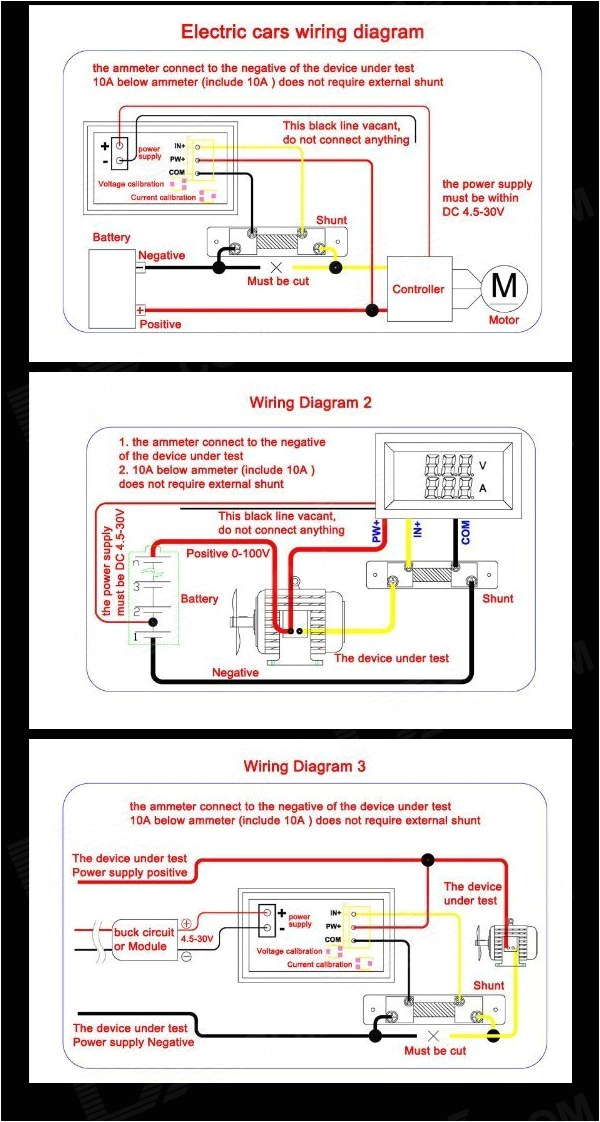 Amp Meter Shunt Wiring Diagram Mini Digital Blue Red Led Dc Current Meter Voltmeter with Ampere Amp Meter Shunt Wiring Diagram Mini Digital Blue Red Led Dc Current Meter Voltmeter with Ampere