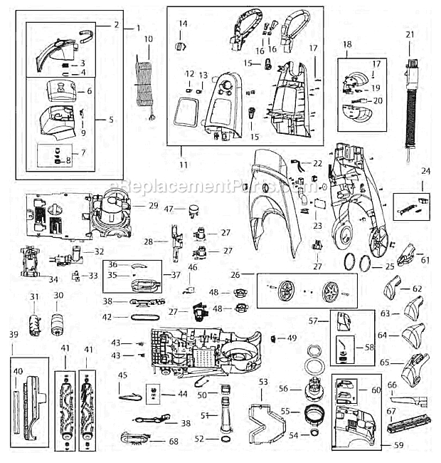 Bissell Proheat 2x Wiring Diagram Bissell Proheat 2x Carpet Cleaner 9500 Ereplacementparts Com Bissell Proheat 2x Wiring Diagram Bissell Proheat 2x Carpet Cleaner 9500 Ereplacementparts Com