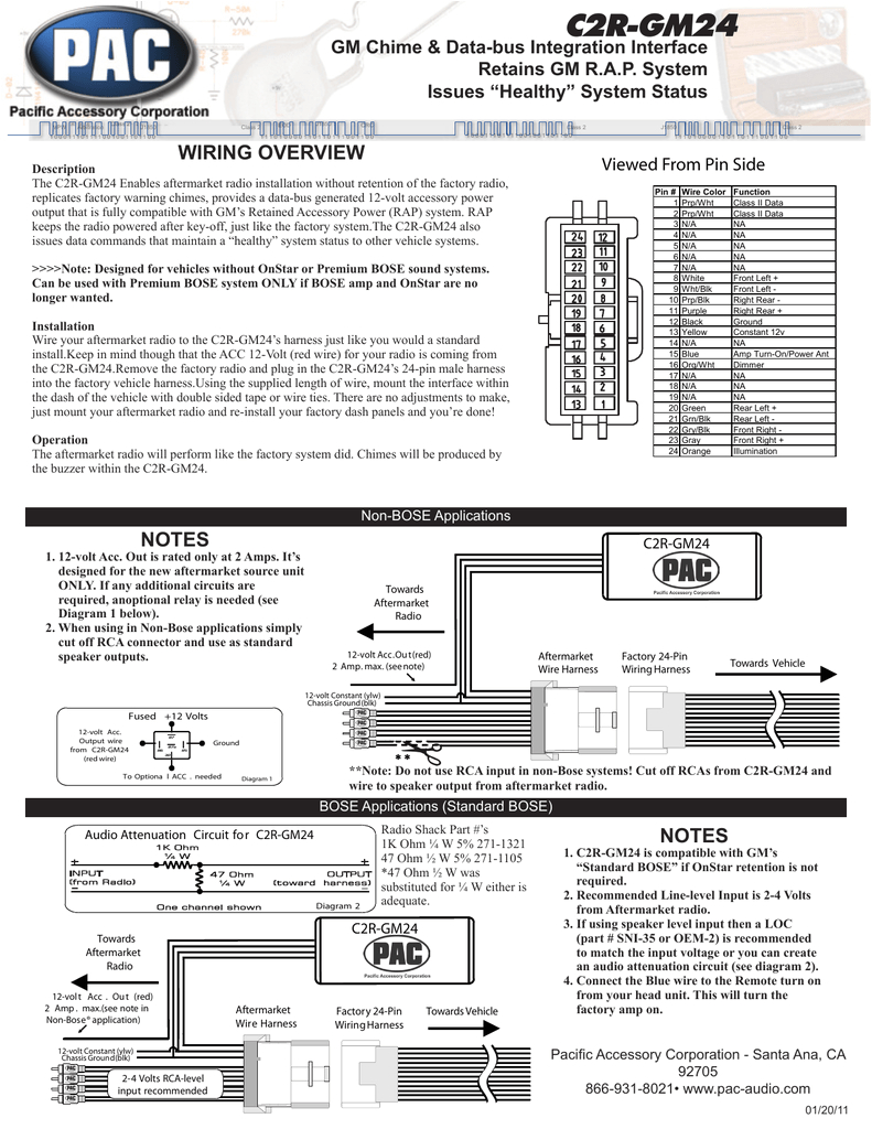 C2r Gm24 Wiring Diagram Pac C2r Gm24 Radio Wiring Diagram Wiring Diagrams Rows