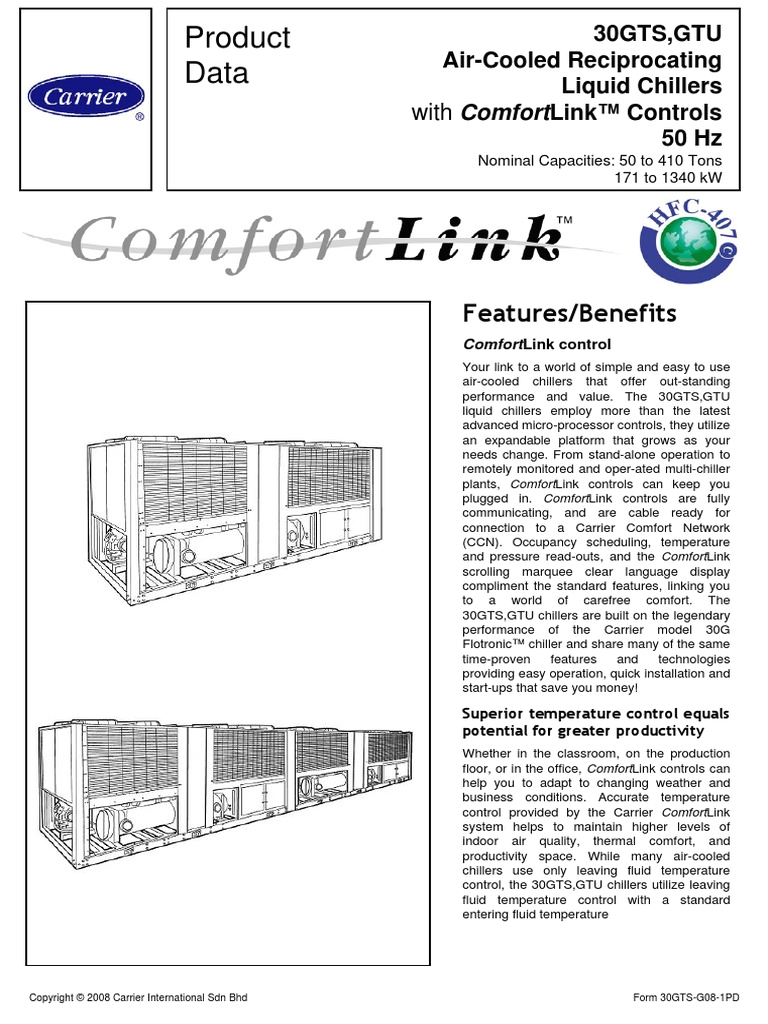 Carrier 30gb Chiller Wiring Diagram Air Cooled Reciprocating 30gt Liquid Chiller Carrier Mechanical