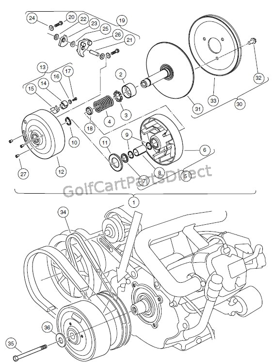 Club Car Carryall 1 Wiring Diagram 2000 2005 Carryall 1 2 6 by Club Car Golfcartpartsdirect