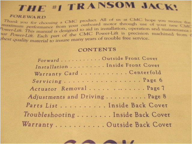 Cmc Power Lift Wiring Diagram Cmc Power Lift Owner S Manual 1999 Part 4001 Revision 10 Cmc Power Lift Wiring Diagram Cmc Power Lift Owner S Manual 1999 Part 4001 Revision 10