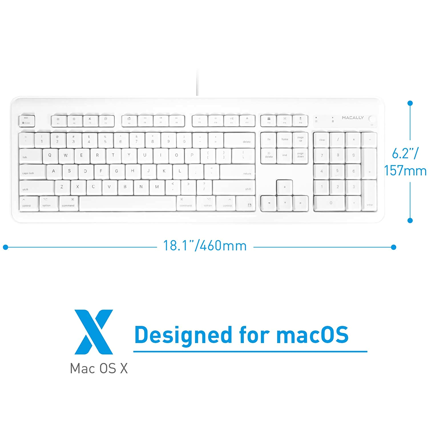 Computer Keyboard Wiring Diagram Macally Full Size Usb Wired Computer Keyboard with Built In 2 Port Usb Hub Perfect for Your Mouse 16 Apple Shortcut Keys for Mac Os Apple Imac
