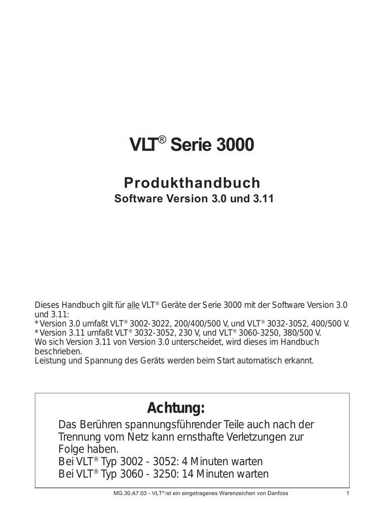 Danfoss Vlt 2800 Wiring Diagram Vlt 3000 Produkthandbuch Manualzz Com Danfoss Vlt 2800 Wiring Diagram Vlt 3000 Produkthandbuch Manualzz Com