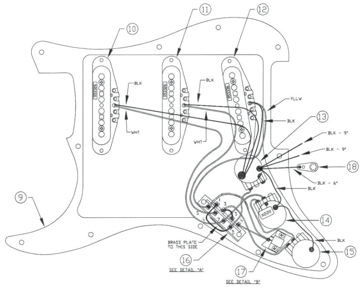 Fender Scn Pickups Wiring Diagram Fender Elite Stratocaster Wiring Diagram 2016 Noiseless Pickups P B