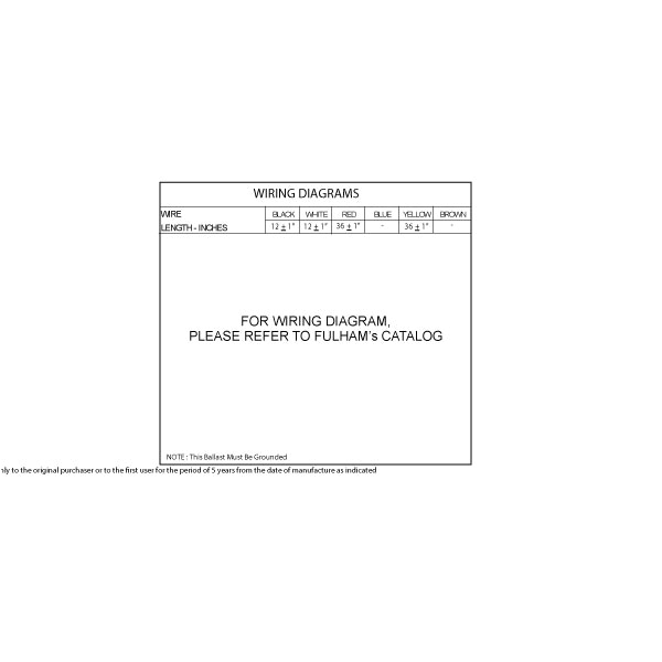 Fulham Ballast Wiring Diagram Fulham Workhorse Wh2 120 L Electronic Fluorescent Ballast Fulham Ballast Wiring Diagram Fulham Workhorse Wh2 120 L Electronic Fluorescent Ballast