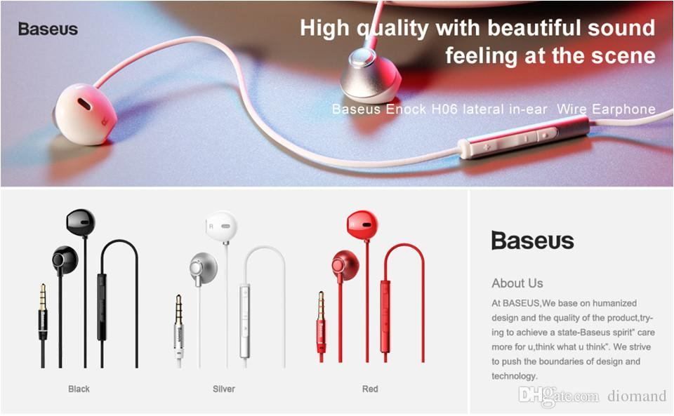 Headphone Wiring Diagram Baseus Enock H06 Lateral In Ear Wire Earphone Black Red Silver