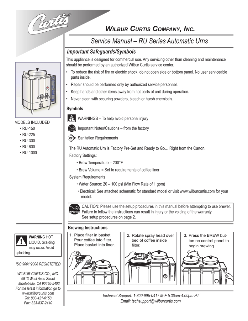 Hot Water Urn Wiring Diagram Curtis Ru 600 Service Manual Manualzz Com Hot Water Urn Wiring Diagram Curtis Ru 600 Service Manual Manualzz Com