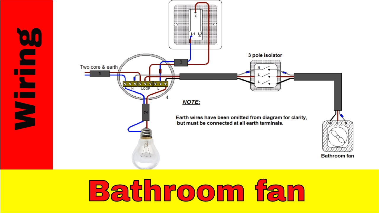 Humidity Extractor Fan Wiring Diagram How to Wire Bathroom Fan Uk Youtube
