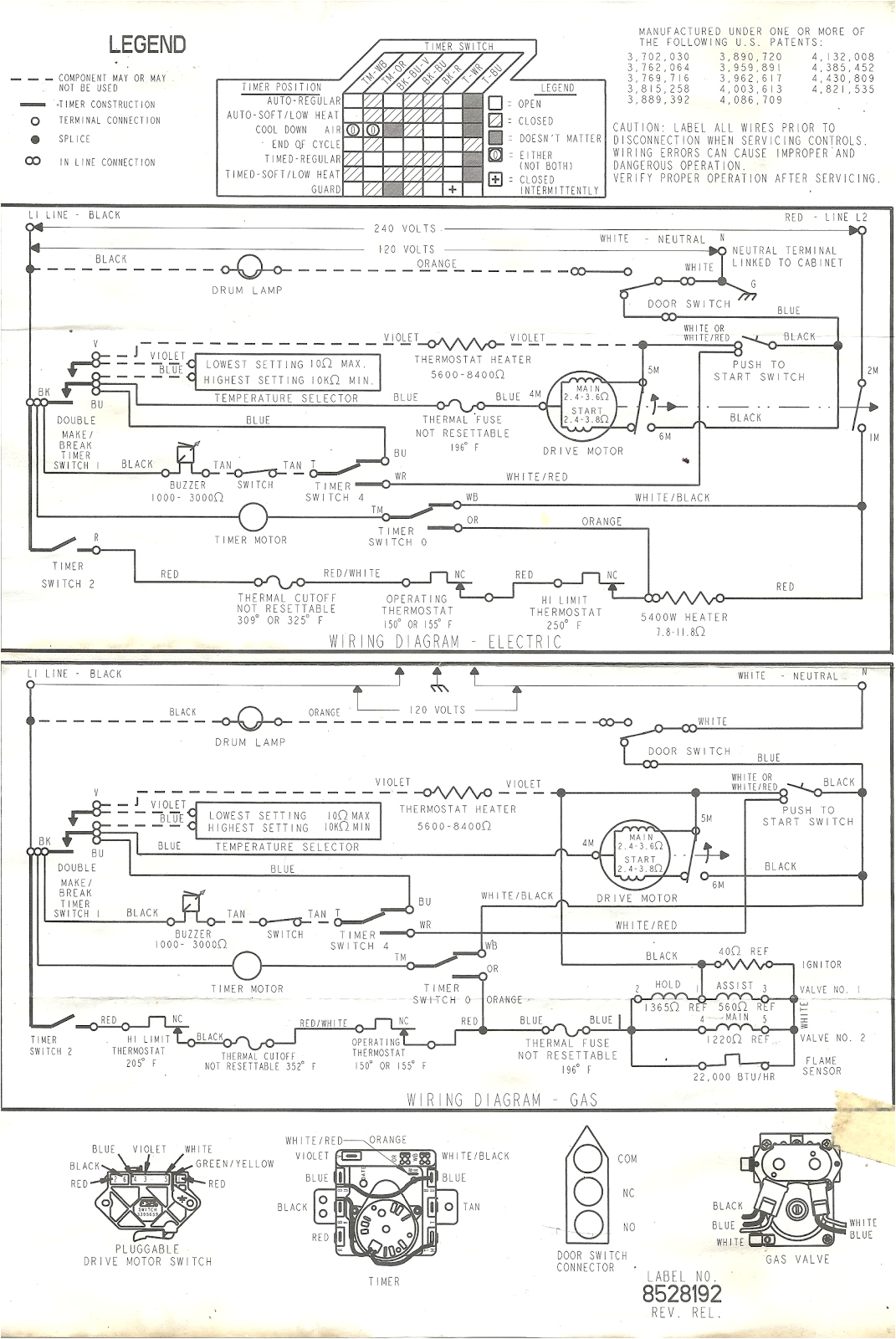 Kenmore 90 Series Electric Dryer Wiring Diagram Appliance Talk