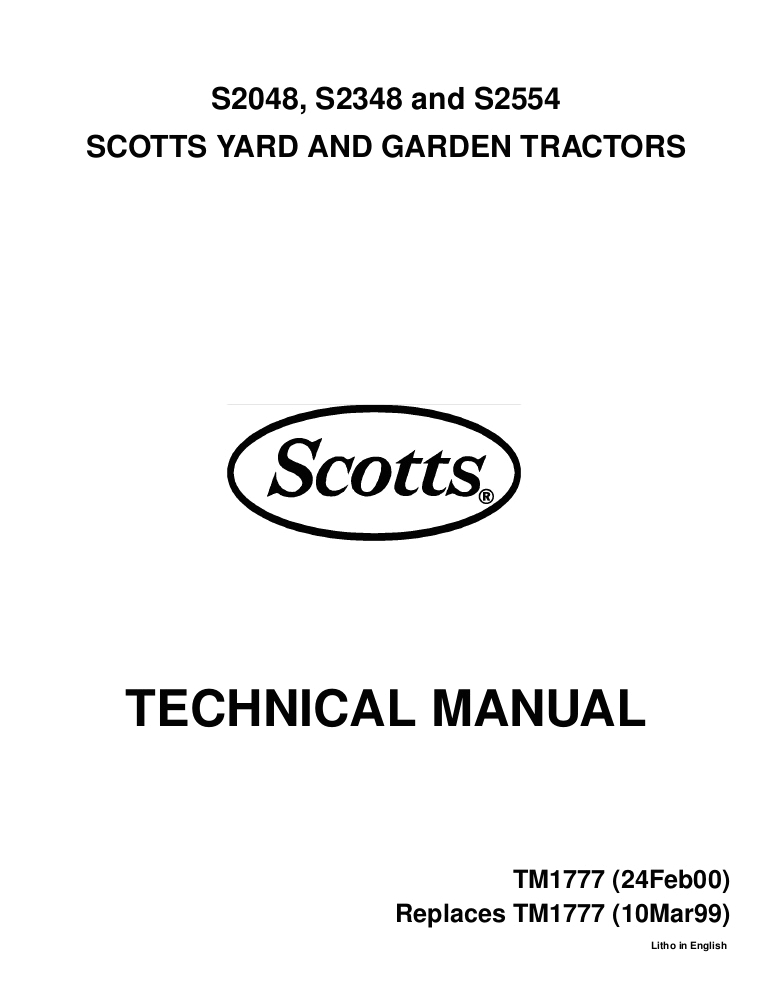 Kohler Ignition Switch Wiring Diagram John Deere S2048 Scotts Yard and Garden Tractor Service Repair Manual Kohler Ignition Switch Wiring Diagram John Deere S2048 Scotts Yard and Garden Tractor Service Repair Manual