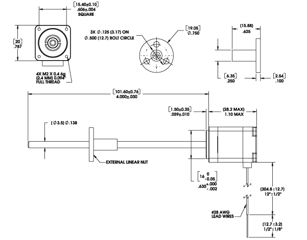 Linear Actuator Wiring Diagram Size 08 Hybrid Stepper Linear Actuators 21000 Series Linear