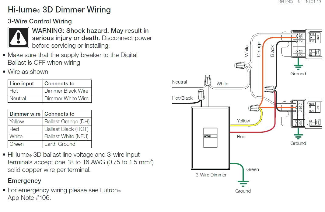 Lutron Hi Lume 3d Wiring Diagram Lutron Hi Lume 3d Wiring Diagram Fresh Lutron Dimmer Ballast Wiring