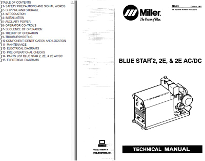 Miller Bluestar 2e Wiring Diagram Miller Air Pak Service Parts Manual April 1994 38 00 Picclick Miller Bluestar 2e Wiring Diagram Miller Air Pak Service Parts Manual April 1994 38 00 Picclick