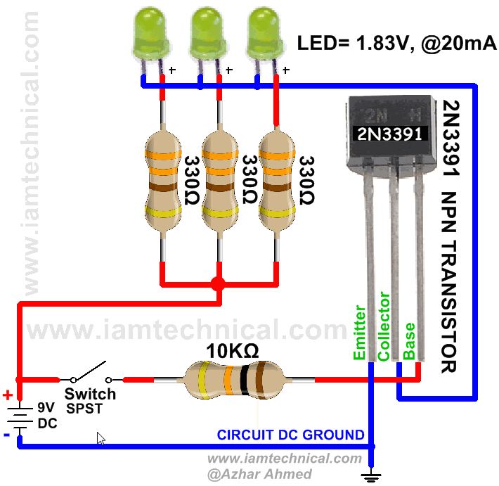 Npn Wiring Diagram Npn Transistor 2n3391 as A Switch Iamtechnical Com Npn Npn Wiring Diagram Npn Transistor 2n3391 as A Switch Iamtechnical Com Npn