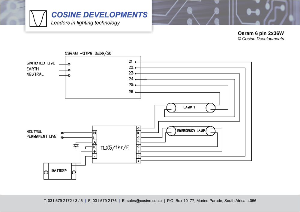 Osram Ballast Wiring Diagram Osram Wiring Diagram Wiring Diagram