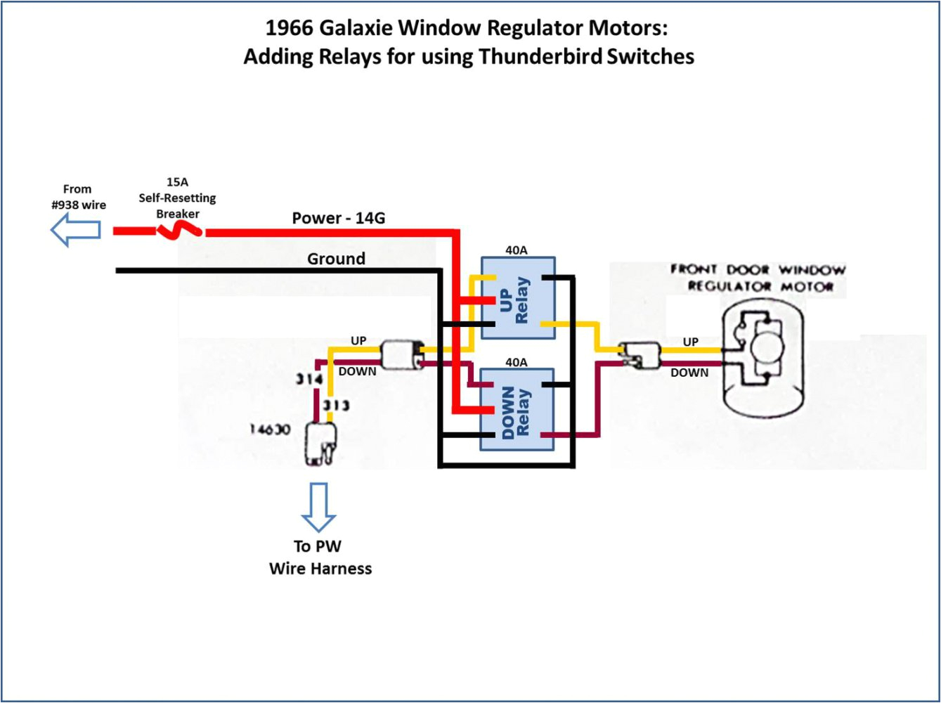 Power Window Wiring Diagram 1966 ford Thunderbird Power Window Diagram Wiring Diagram Page