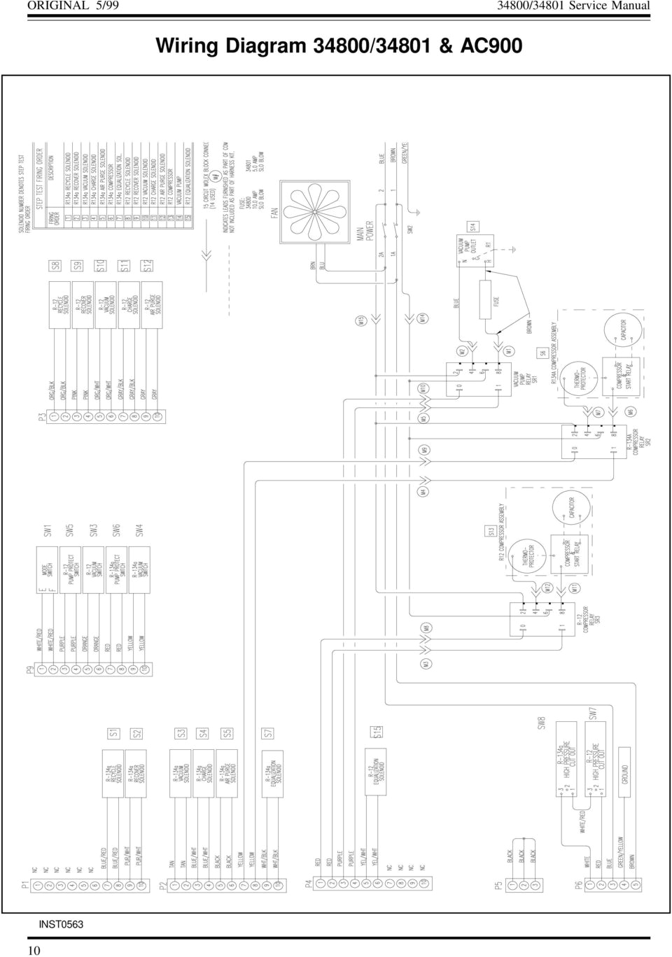 Robinair 34988 Wiring Diagram Service Manual Robinair Model 34800 34801 Ac900 Refrigerant