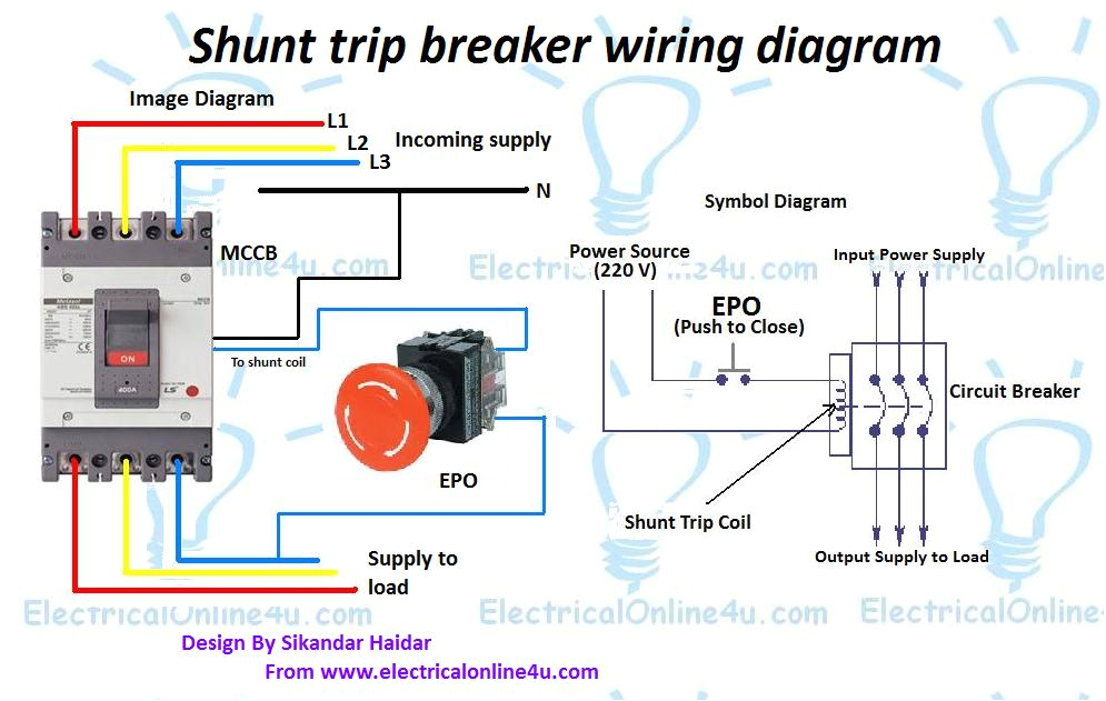 Shunt Breaker Wiring Diagram Shunt Trip Circuit Breaker Symbol Gadgets11 Tk