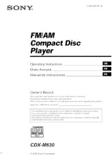 Sony Cdx Gt320mp Wiring Diagram Cdx M630 sony Fm Am Compact Disc Player Sony Cdx Gt320mp Wiring Diagram Cdx M630 sony Fm Am Compact Disc Player